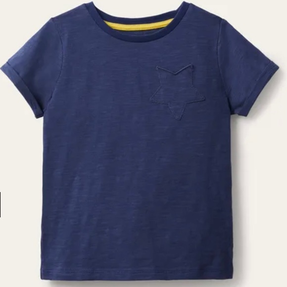 Mini Boden Star Pocket Slub T-Shirt Size 9-10 - Picture 1 of 10